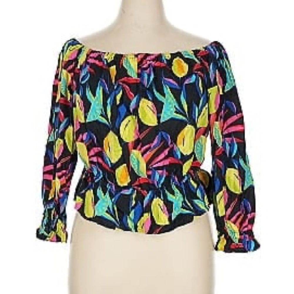 🎈3/$25🎈NWOT Tabitha Brown for Target Lemon Linen Top